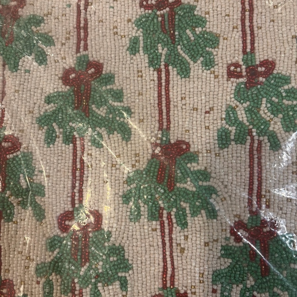 Beaded Table Runner Holidays Christmas New Tahari 13x36